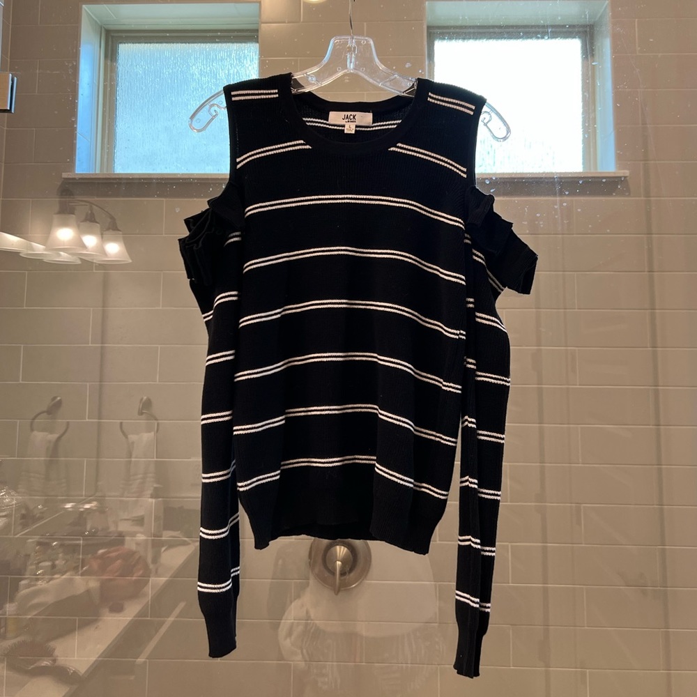 Cold shoulder sweater